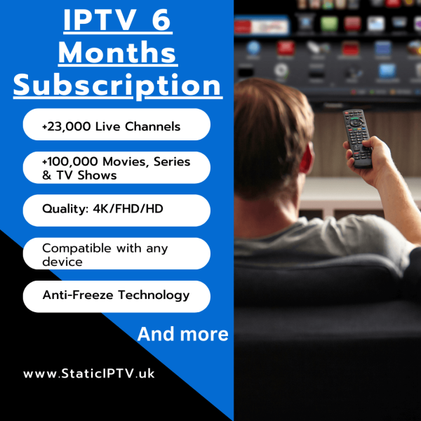 IPTV 6 Months Subscription