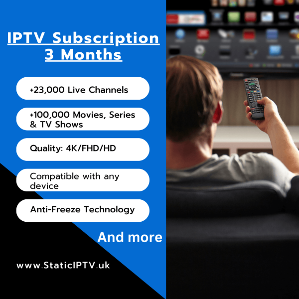 IPTV Subscription 3 Months